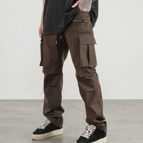 Brown Mens Cargo Pants - Picture 3 of 5